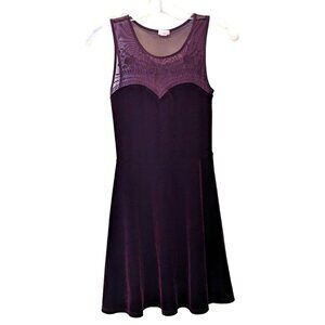 Burgundy Velvet Dress Embroidered Mesh Sweetheart Whimsygoth Gothic Size XS